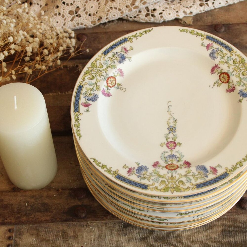 Vintage 1920s 1930s Dinner Plate, Hutschenreuther Selb Bavaria. Floral China,